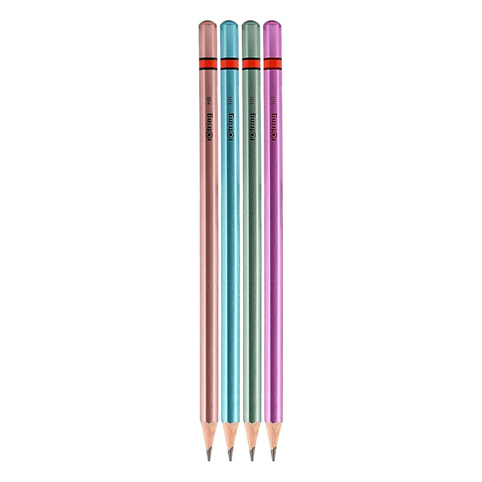 Rotring-ดินสอไม้รอตริงเมทาลิค-HB