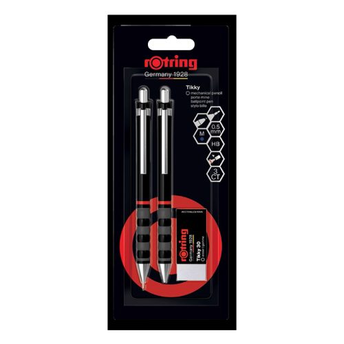 Rotring--ติ๊กกี้เซ็ต-ดินสอกด-0.5-มม.-+-ปากกาลูกลื่น-+-ยางลบ